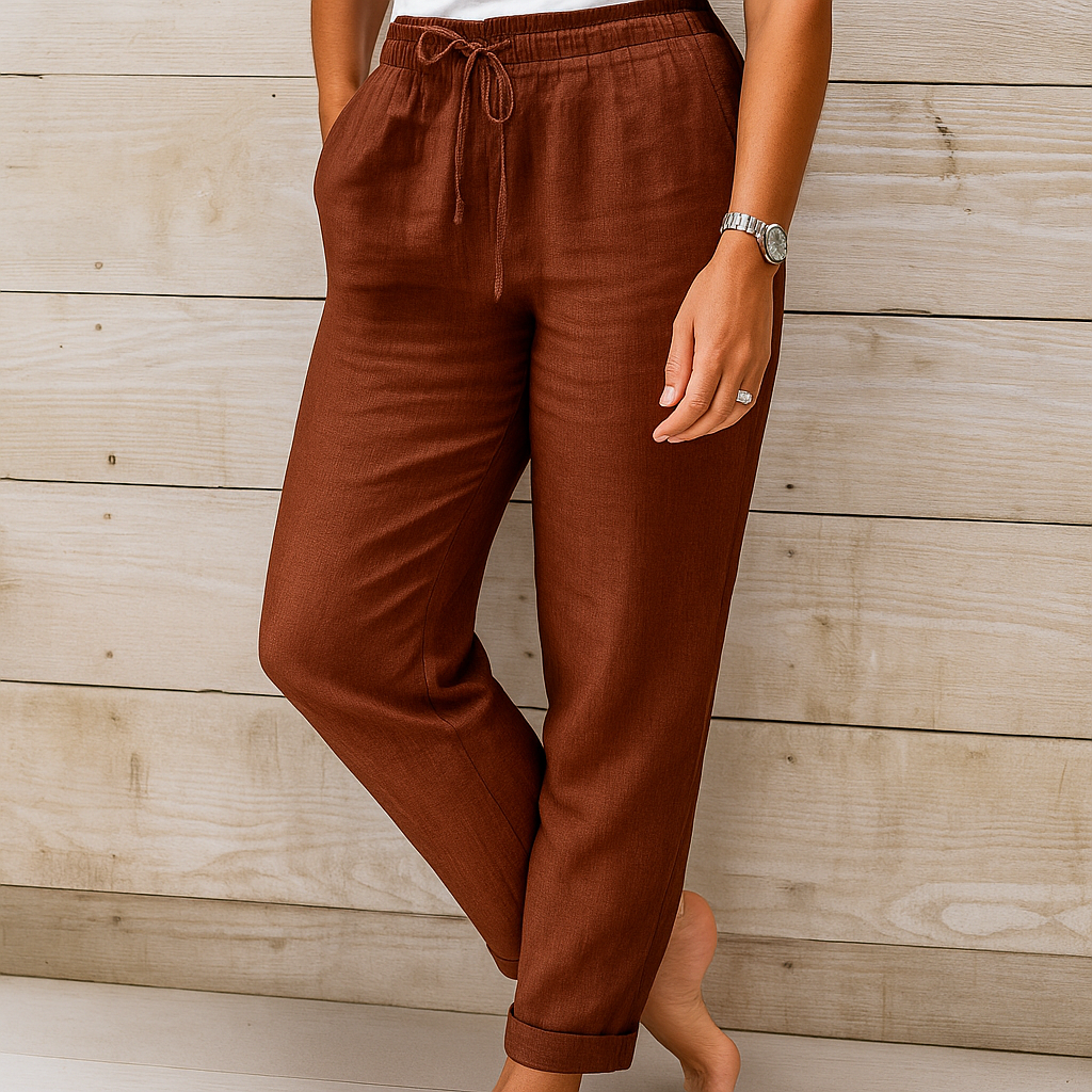 Rosa - Casual Linnen Broek Dames