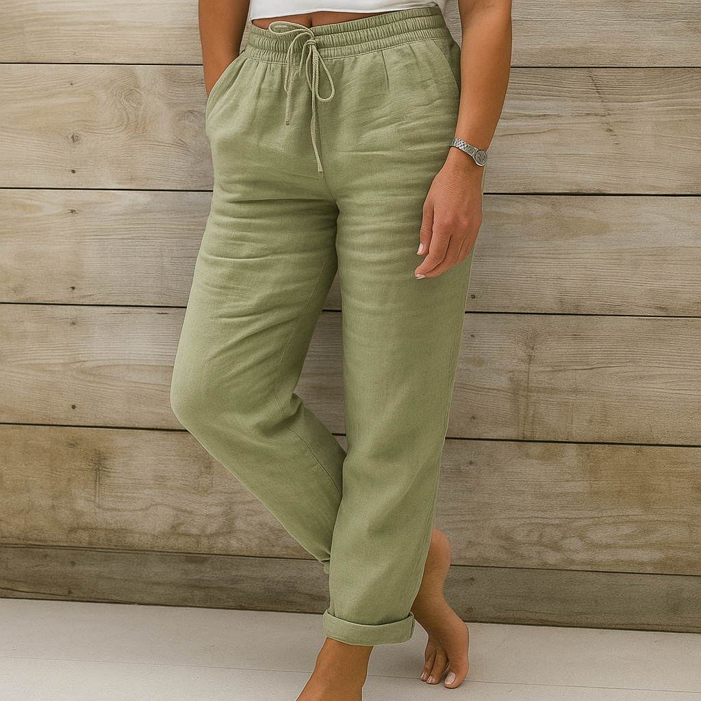 Rosa - Casual Linnen Broek Dames