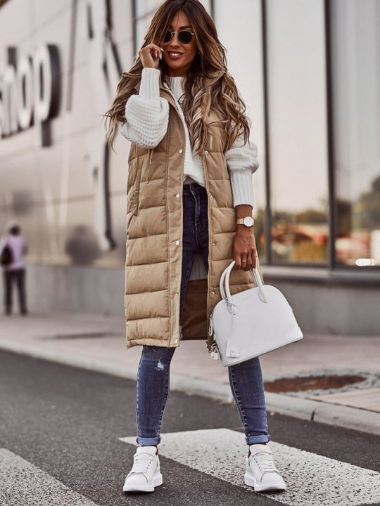 Annemarie - Stijlvol Lang Gewatteerd Gilet