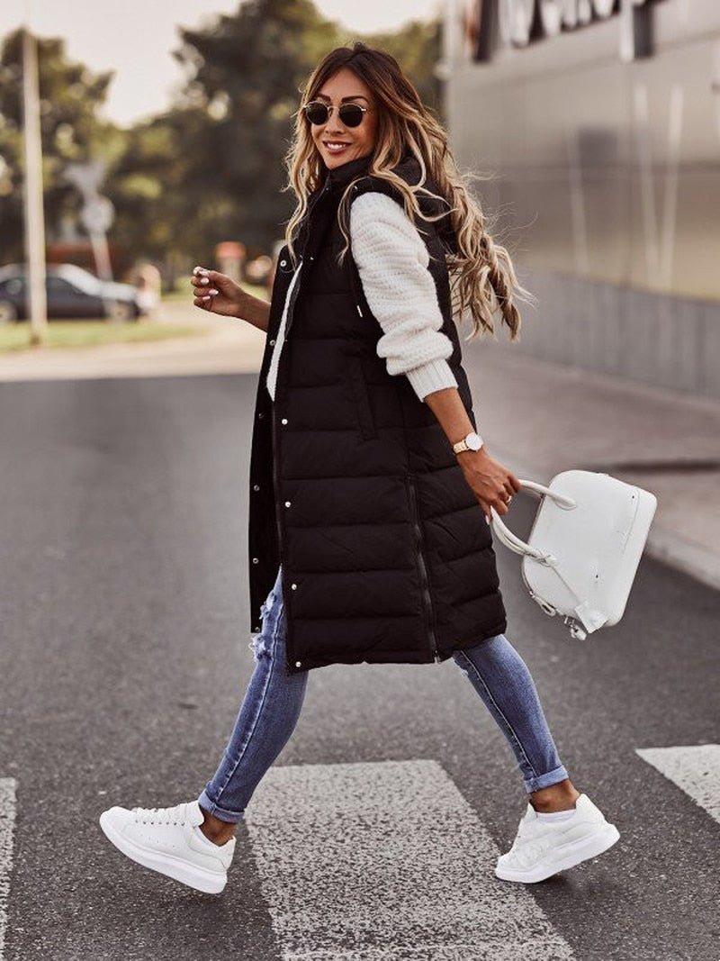 Annemarie - Stijlvol Lang Gewatteerd Gilet