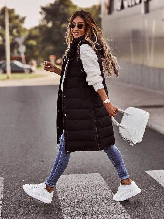 Annemarie - Stijlvol Lang Gewatteerd Gilet
