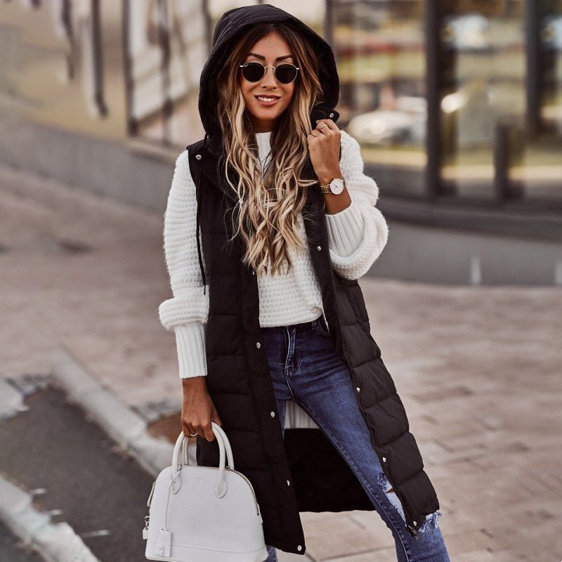 Annemarie - Stijlvol Lang Gewatteerd Gilet