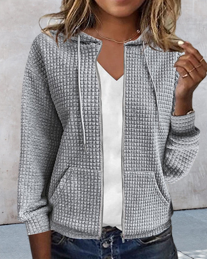 Fleur - Casual Gebreide Capuchon Vest