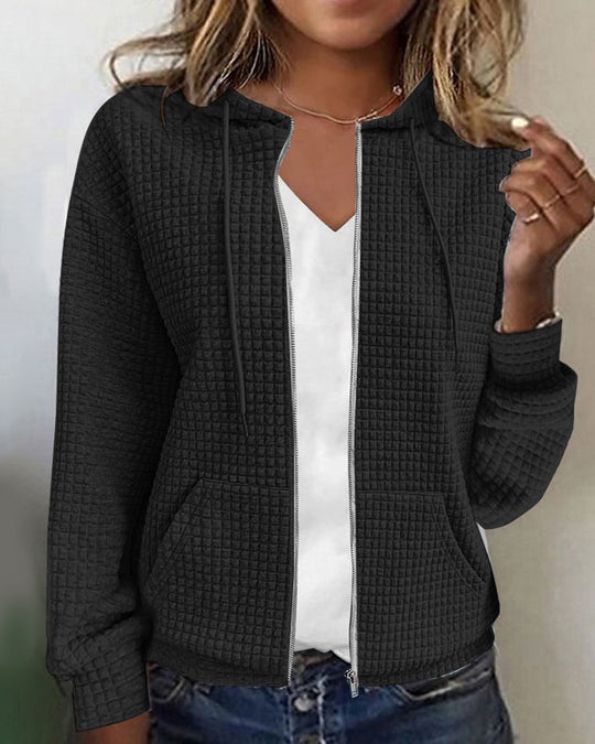 Fleur - Casual Gebreide Capuchon Vest
