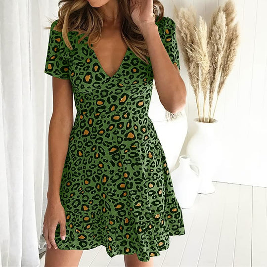 Wendy - Trendy Panterprint Jurk