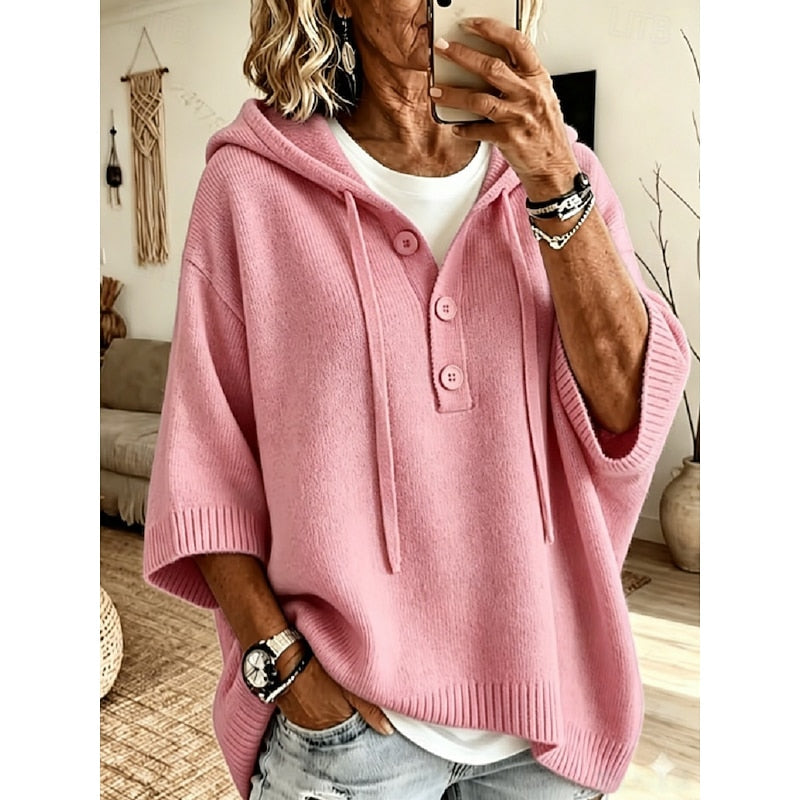 Catherine - Stijlvolle Oversized Gebreide Hoodie