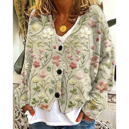 Sarah - Elegant Vintage Gebloemd Vest