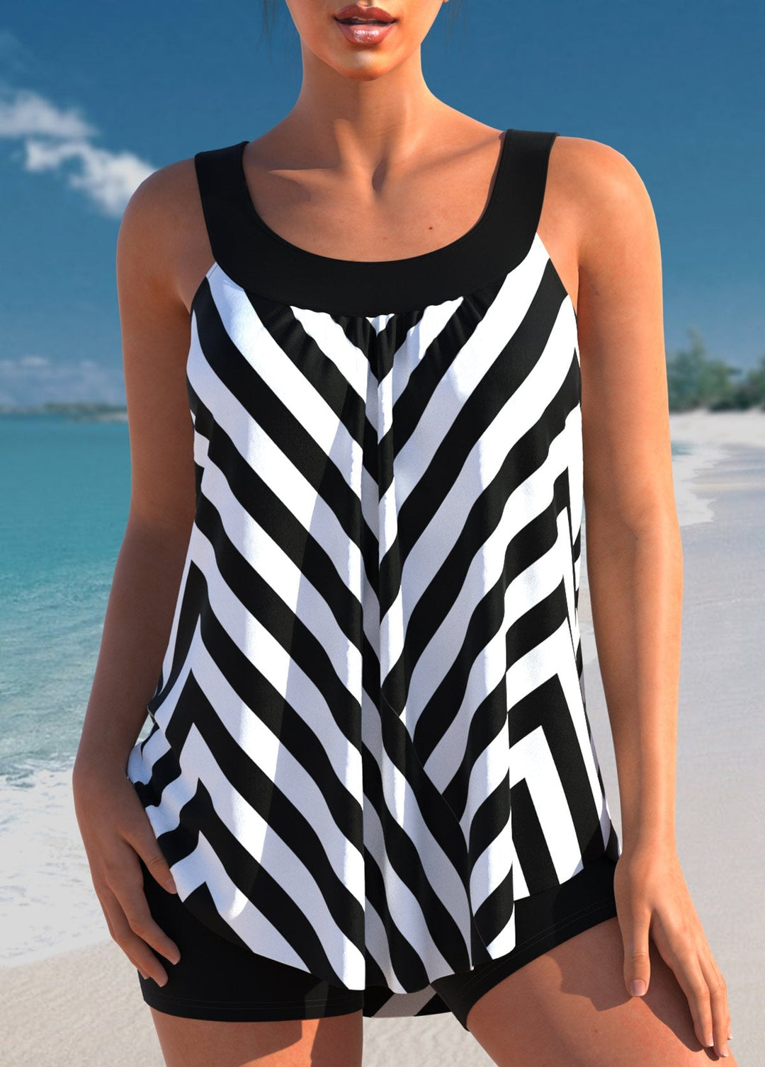 Brisella - Trendy Tankini met Flatterende Pasvorm