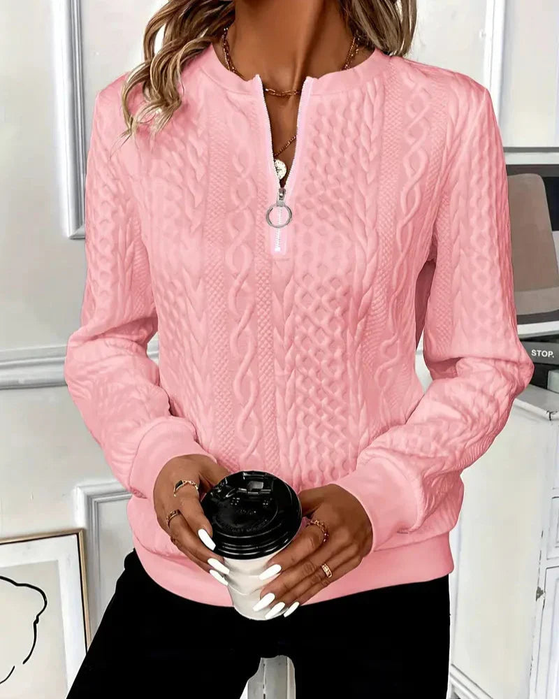 Sylvia - Stijlvolle Kabelgebreide Sweater
