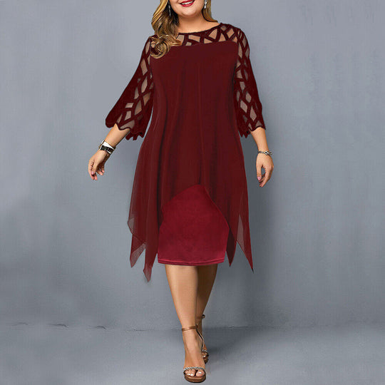 Eline | Chiffon Jurk Dames Grote Maten