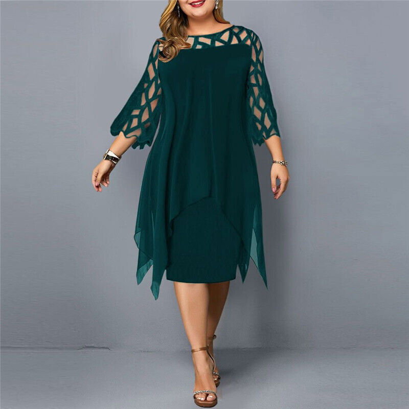 Eline | Chiffon Jurk Dames Grote Maten
