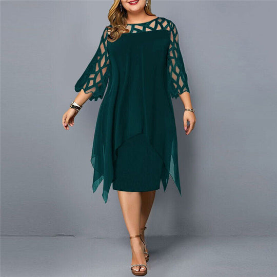 Eline | Chiffon Jurk Dames Grote Maten