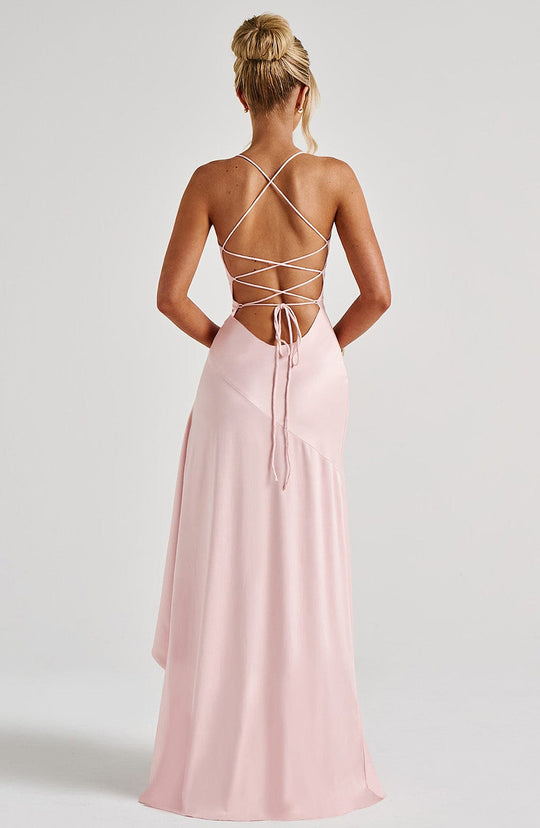 Charlotte - Elegante Satijnen Maxi Jurk met Split