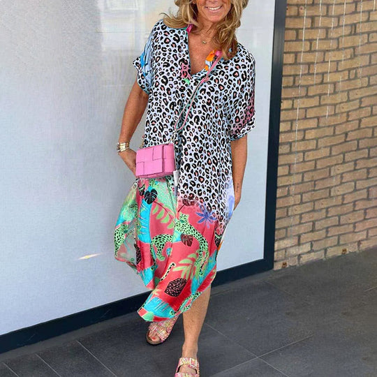 Maxi Jurk Dames Met Luipaardprint - Robin