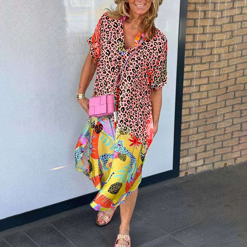 Maxi Jurk Dames Met Luipaardprint - Robin