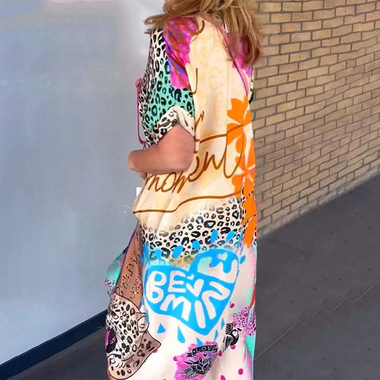 Maxi Jurk Dames Met Luipaardprint - Robin
