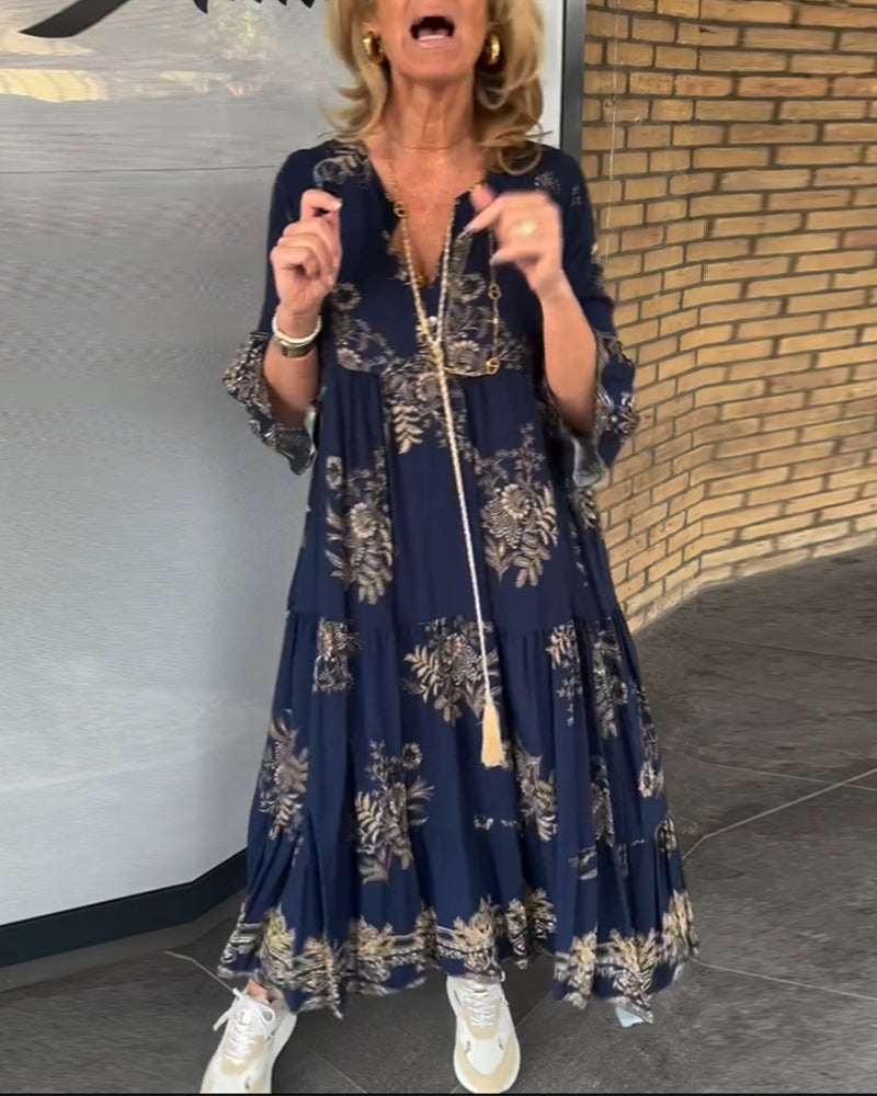 Diana - Bohemian Maxi Jurk Bloemenprint Dames