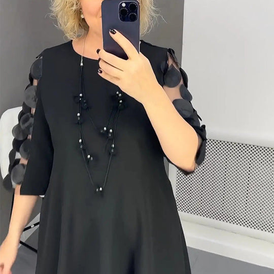 Gigi | Zwarte Jurk Dames Elegant Grote Maten