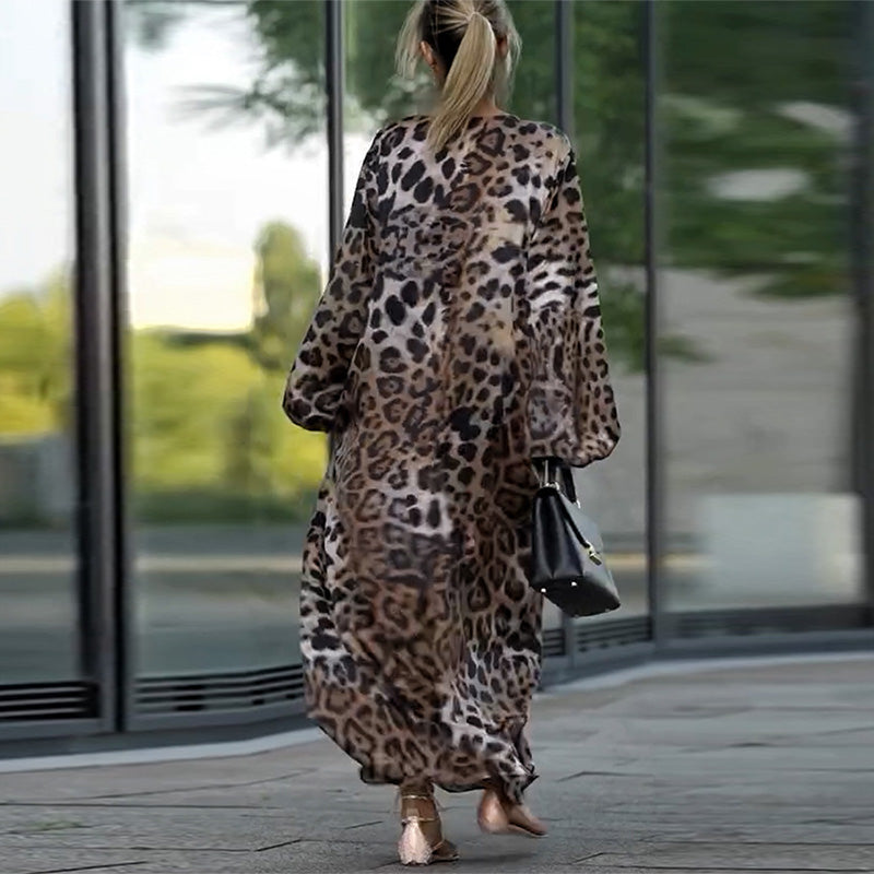 Maxi Jurk Dames Met Luipaardprint - Pien