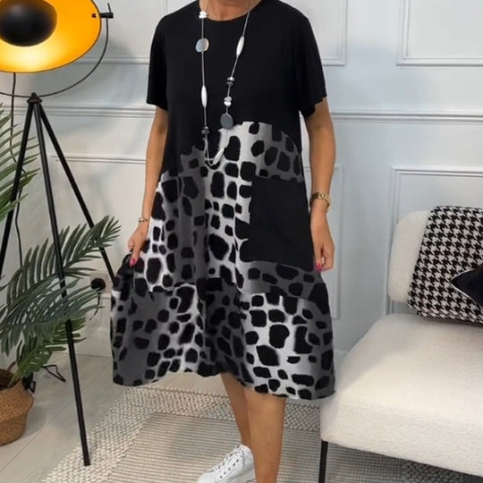 Casual Jurk Met Print Dames - Robin