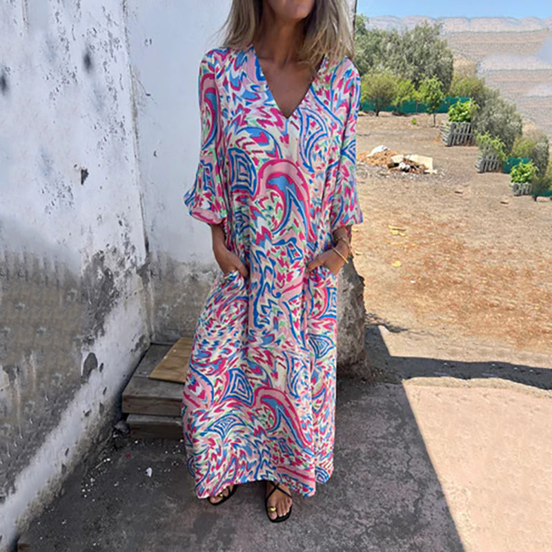 Maud - Luchtige Boho Maxi Jurk Dames