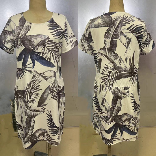 Linnen Tuniek Jurk Dames Botanisch - Livia