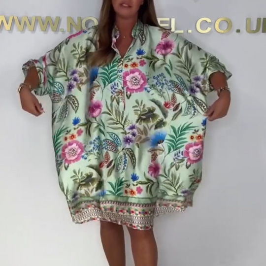 Tuniek Jurk Dames Luchtig Met Bloemenprint - Senna