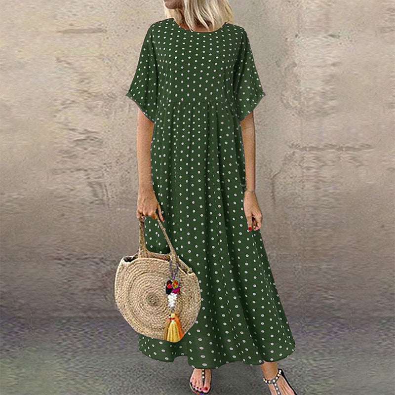 Joy | Boho Maxi Jurk Dames Met Stippen
