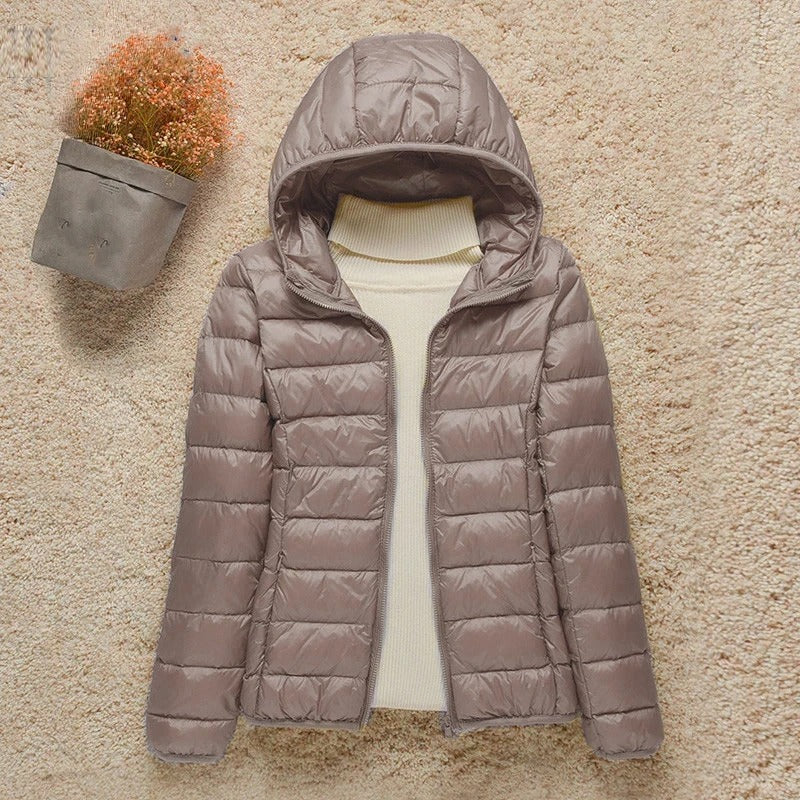 Michelle - Elegante Gewatteerde Capuchon Winterjas