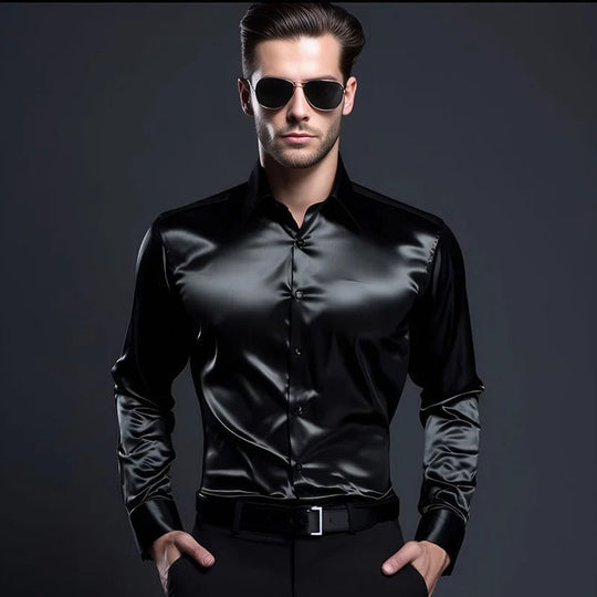 Rolf - Satijnen Overhemd - Luxe - Heren-1