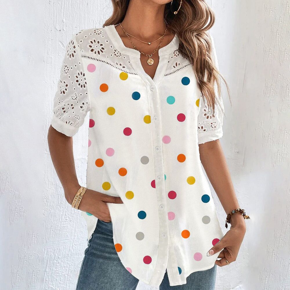 Maelle - Vrolijke Blouse met Speelse Print en Perfecte Pasvorm