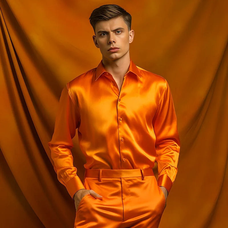 Rolf - Satijnen Overhemd - Luxe - Heren-5