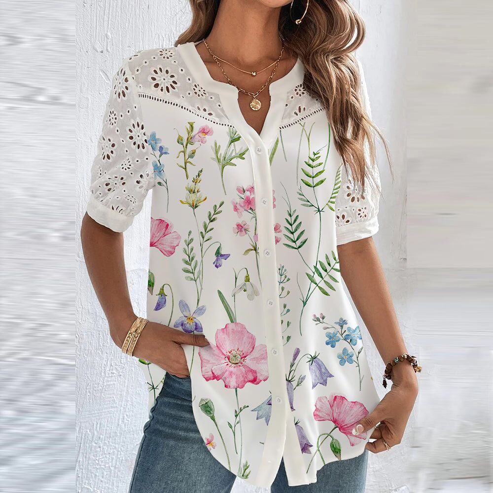 Maelle - Vrolijke Blouse met Speelse Print en Perfecte Pasvorm