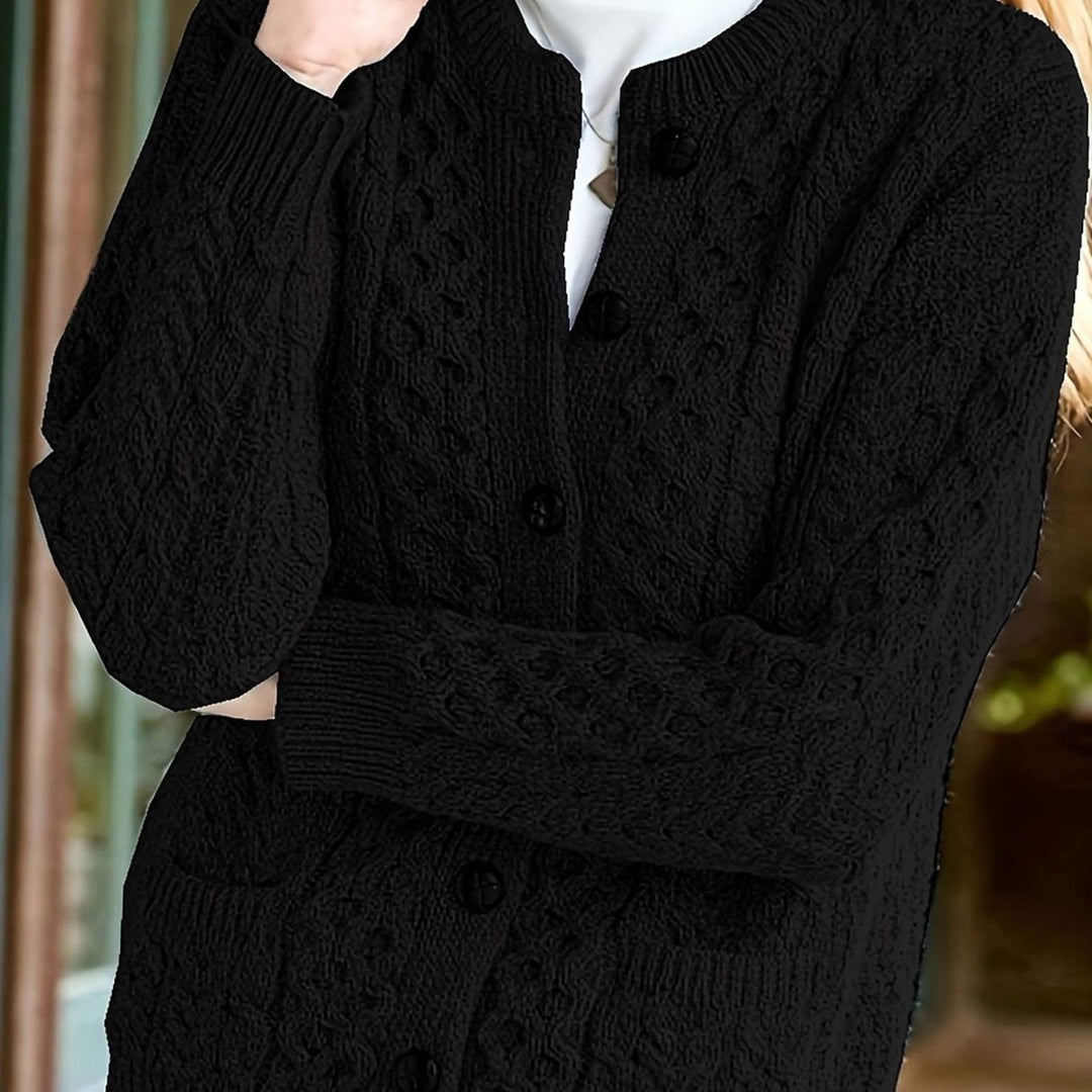 Amanda - Klassiek Kabelgebreid Knopen Vest