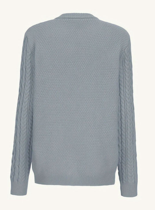 Amanda - Klassiek Kabelgebreid Knopen Vest