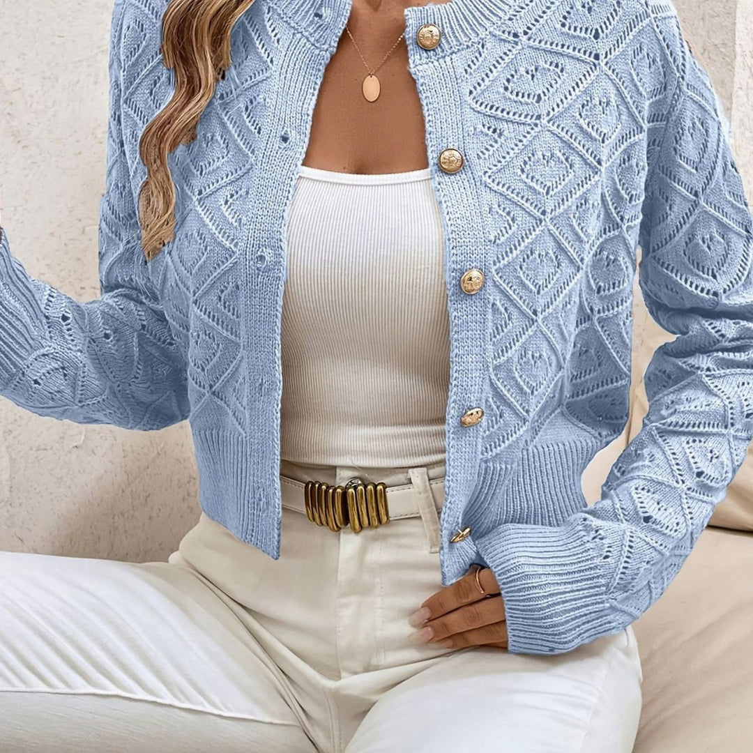 Paula - Elegant Ronde Hals Knopen Vest