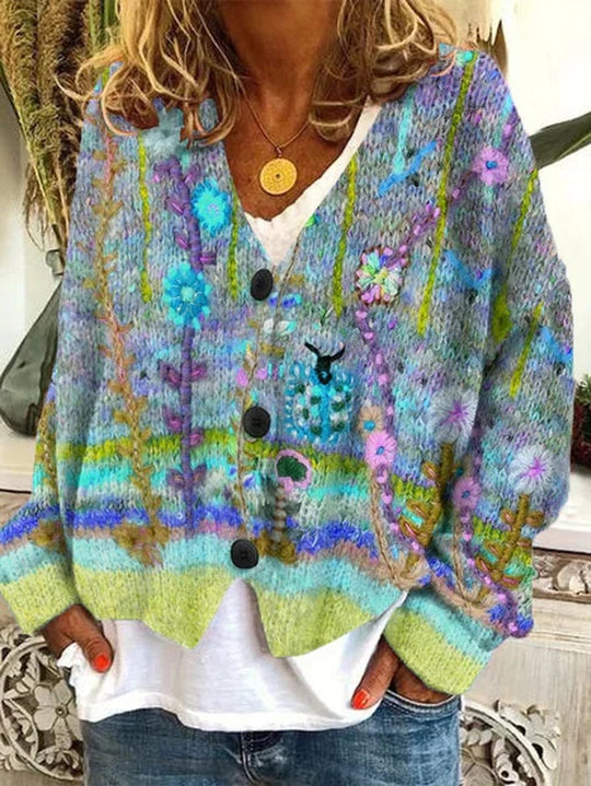 Astrid - Elegant Gebloemd V-Hals Vest