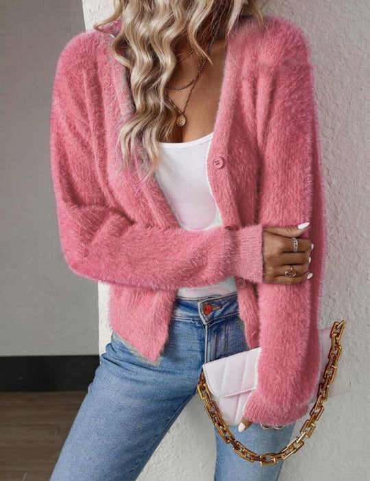 Saskia - Stijlvol Teddy V-Hals Vest