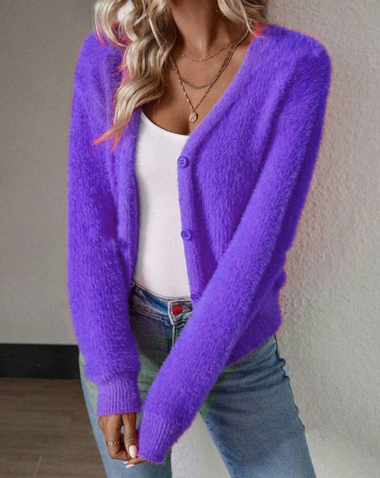 Saskia - Stijlvol Teddy V-Hals Vest