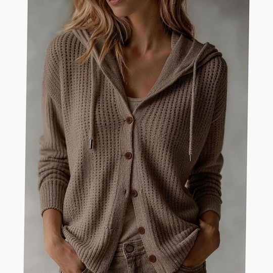 Victoria - Elegant Gebreid Capuchon Vest
