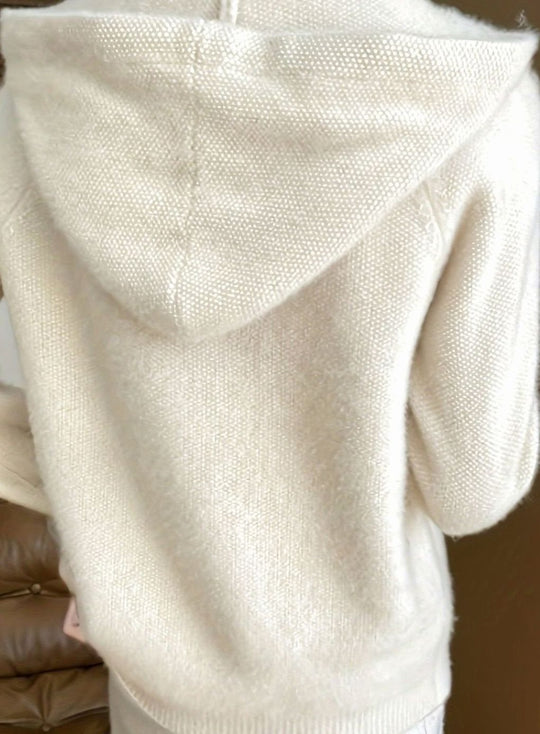 Kate - Stijlvol Oversized Gebreid Capuchon Vest