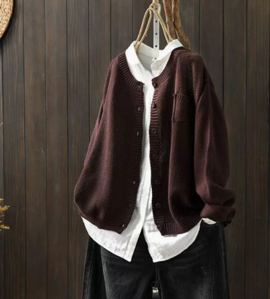 Karin - Elegant Oversized Grofgebreid Vest