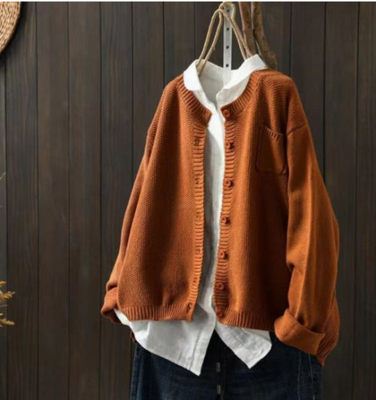 Karin - Elegant Oversized Grofgebreid Vest