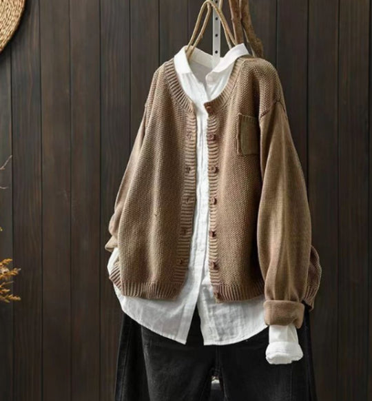 Karin - Elegant Oversized Grofgebreid Vest