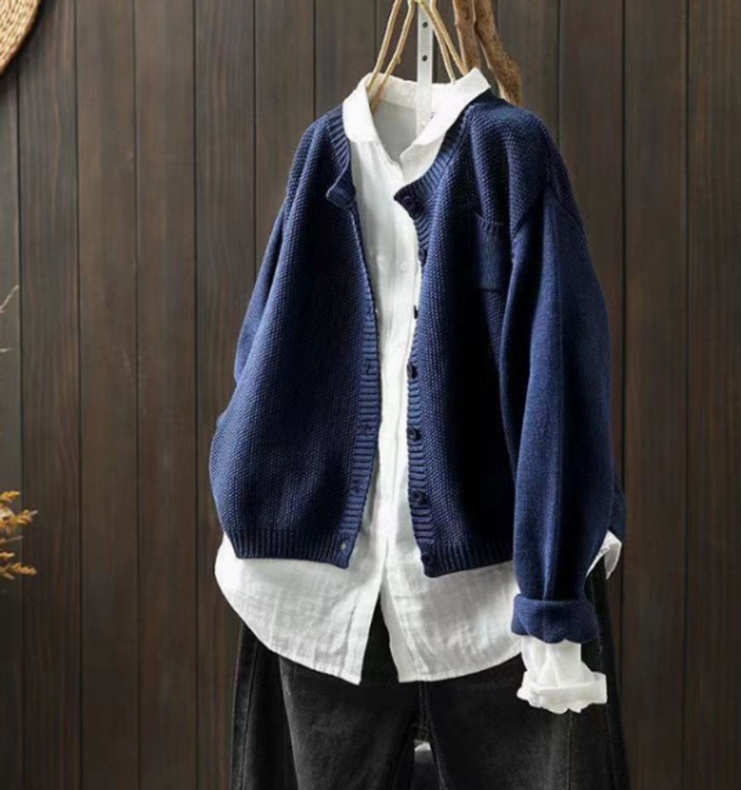 Karin - Elegant Oversized Grofgebreid Vest