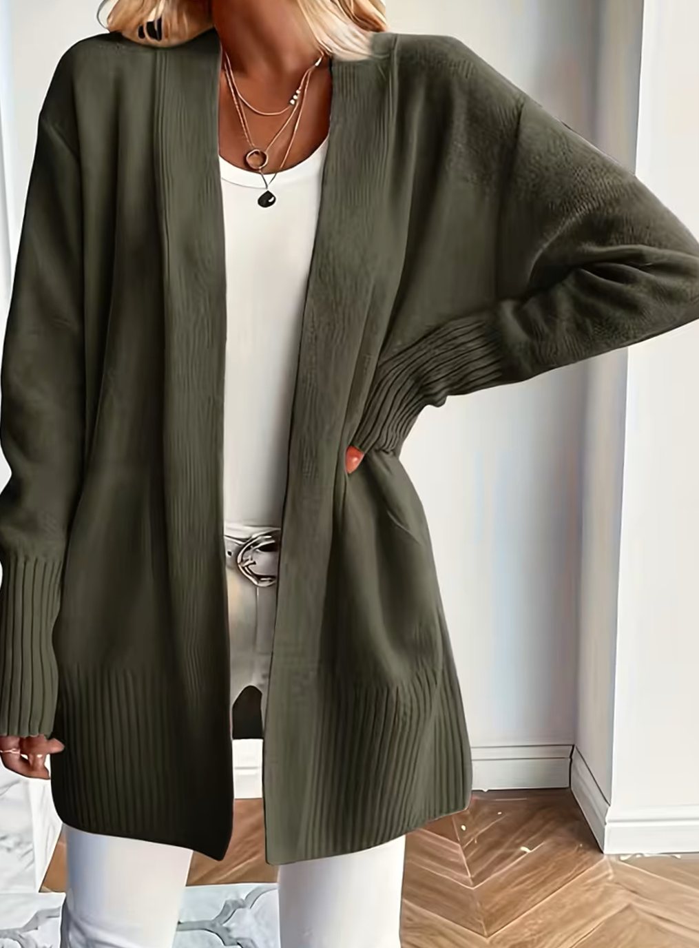 Wendy - Stijlvol Oversized Ribgebreid Vest