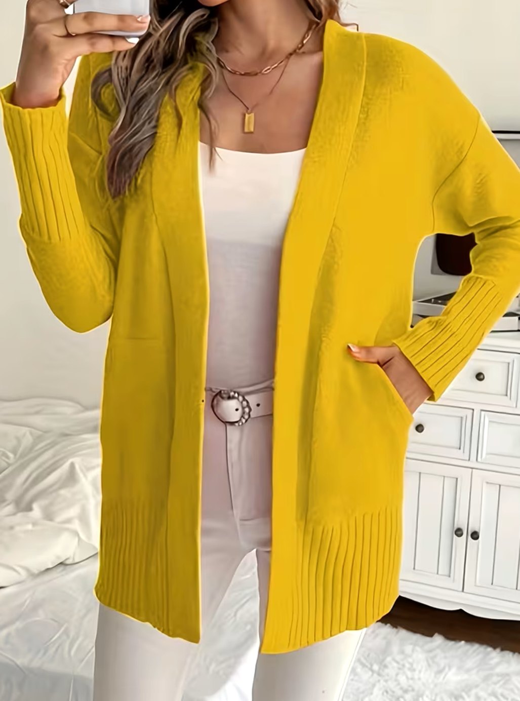 Wendy - Stijlvol Oversized Ribgebreid Vest