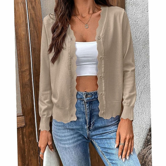 Julie - Elegant Gebreid V-Hals Vest