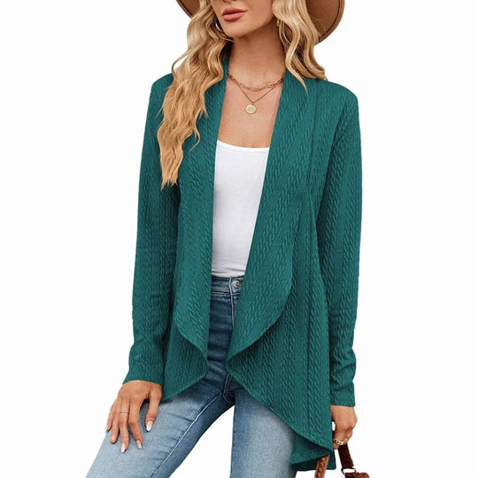 Karen - Stijlvol Asymmetrisch Kabelgebreid Vest