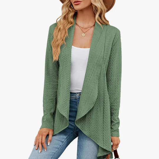 Karen - Stijlvol Asymmetrisch Kabelgebreid Vest